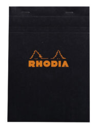 Rhodia Original must klamberköites A5 valge sisuga