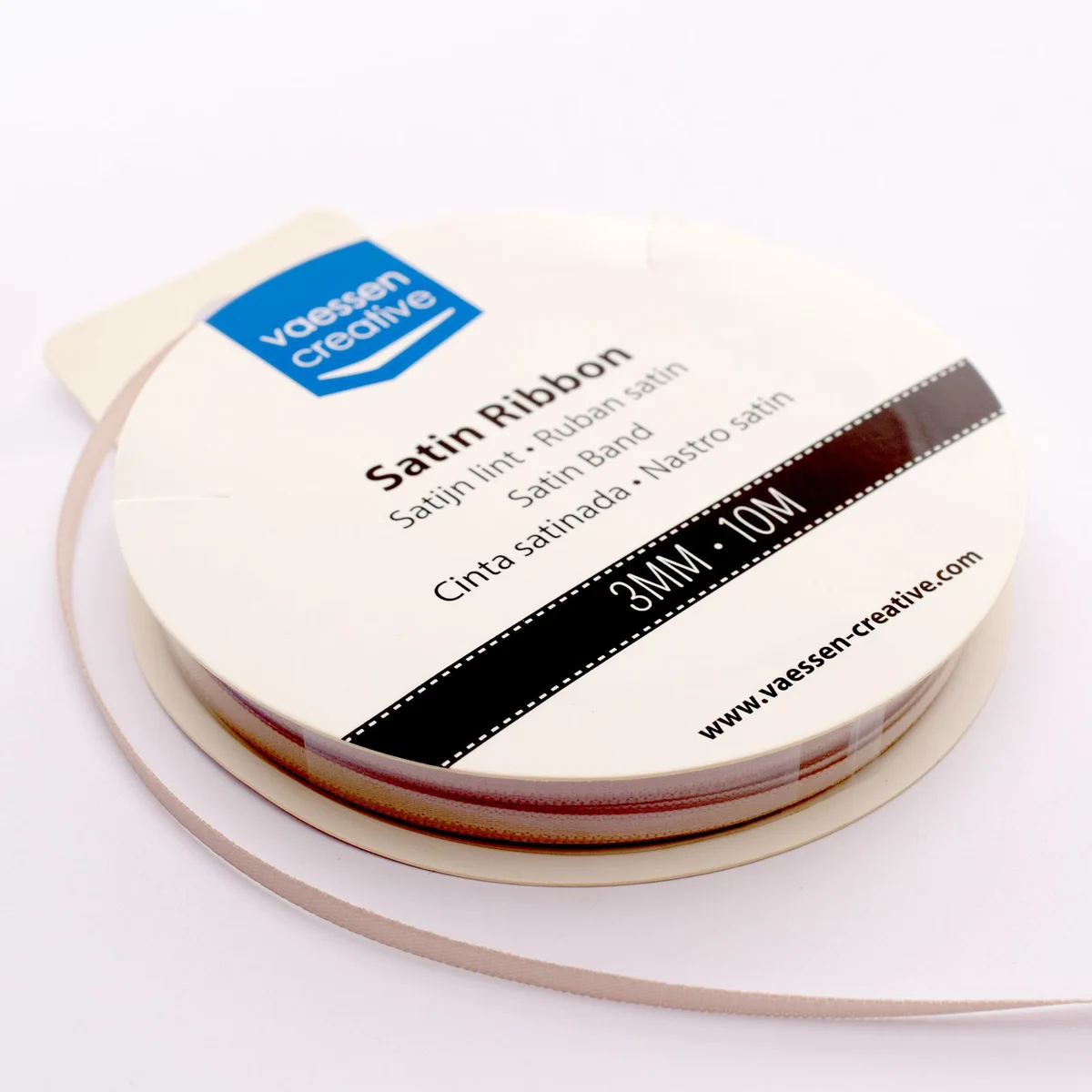 Vaessen Creative- Satiinpael beež(3mm)