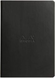 Rhodiarama sewn spine notebook Black A5 L 32 sh. 90g
