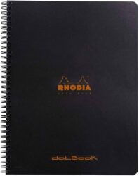 Rhodia spiraalköide punktruudustik must A4