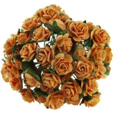Paberlilled mooruspuu paberist (mulberry) – roosid 15mm, 10tk, oranž