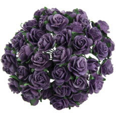 Paberlilled mooruspuu paberist (mulberry) – roosid 15mm, 10tk, lilla