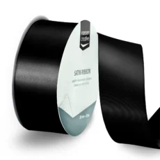 Vaessen Creative- Satiinpael Must (38mm)