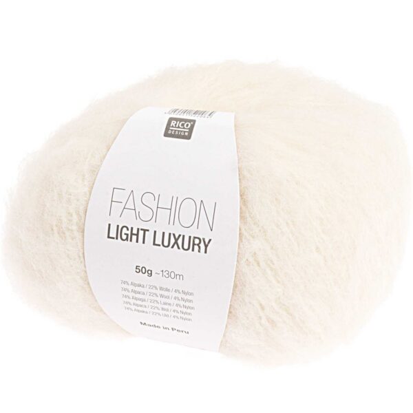 Fashion Light Luxury alpakalõng kreemjas 50 g – Rico Design