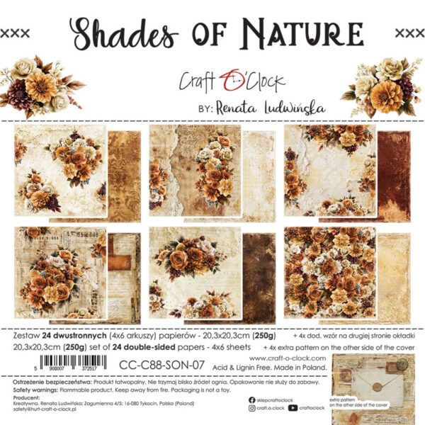 Craft O'Clock Shades of Nature paberiplokk
