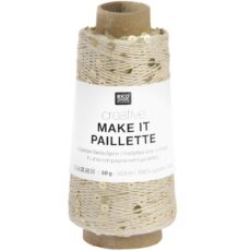 Creative Make It Paillette litrilõng kuldne 50 g – Rico Design