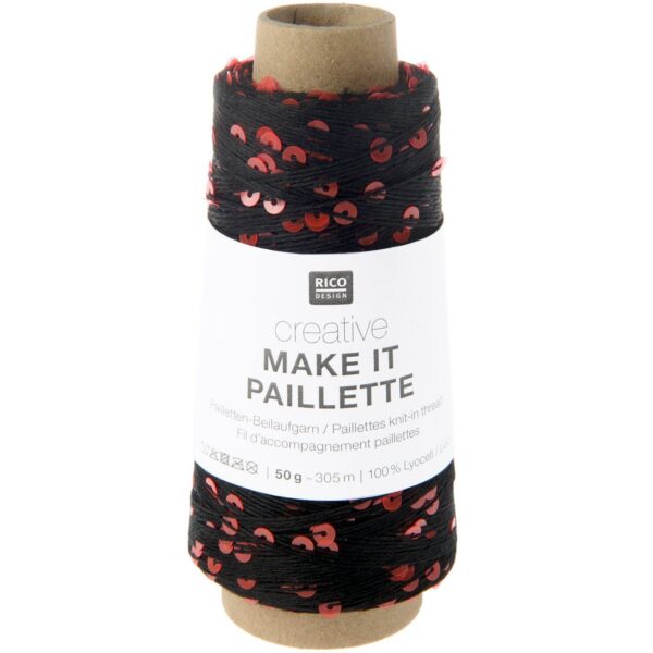 Creative Make It Paillette litrilõng must neoon 50 g – Rico Design