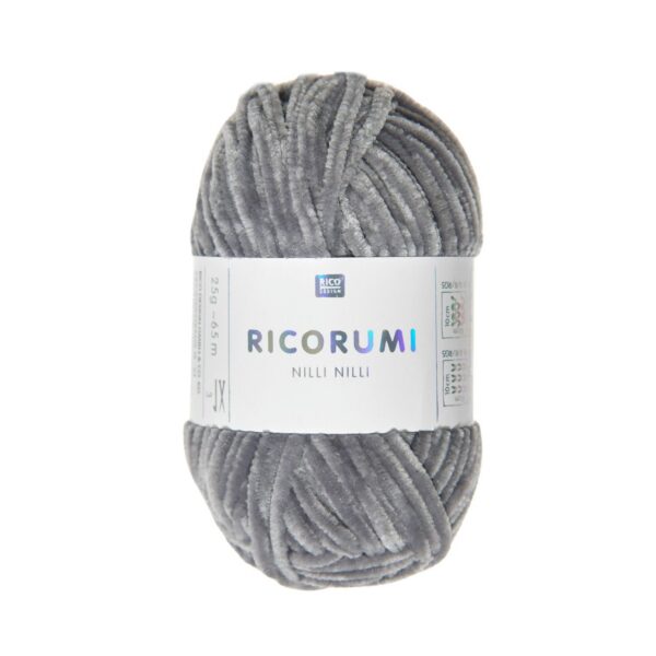 Ricorumi Nilli Nilli šenillilõng hall 25 g – Rico Design