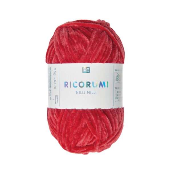 Ricorumi Nilli Nilli šenillilõng punane 25 g – Rico Design