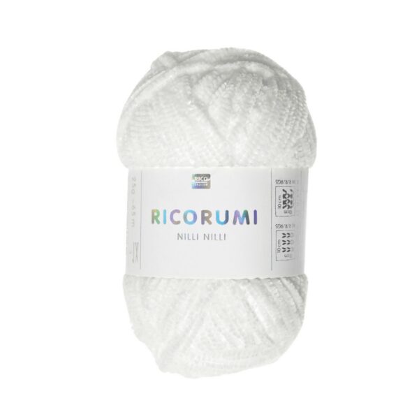 Ricorumi Nilli Nilli šenillilõng valge 25 g – Rico Design