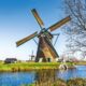 Traditional Holland scenery – windmills in Kinderdijk
