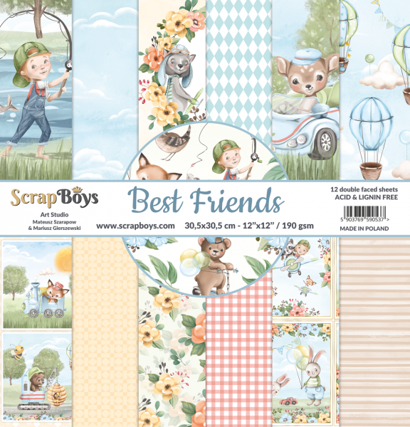 scrapboys-best-friends-12×12-inch-paper-pack-befr