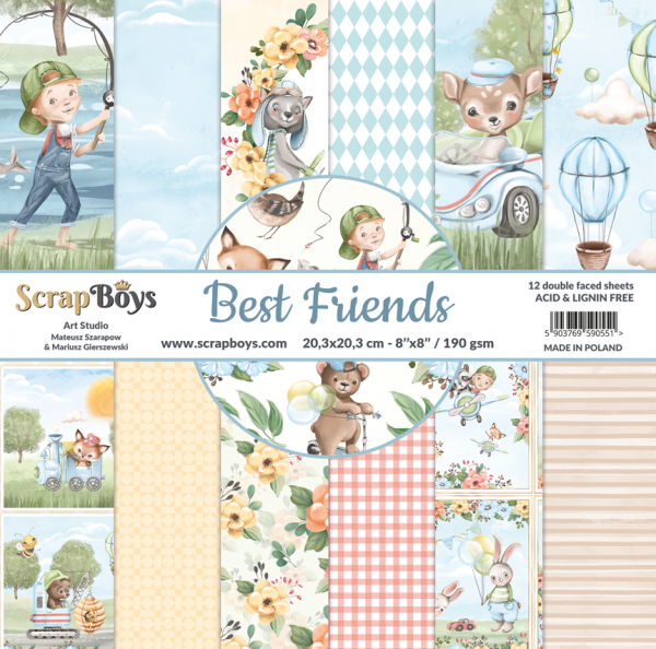 scrapboys-best-friends-8×8-inch-paper-pad-befr-10