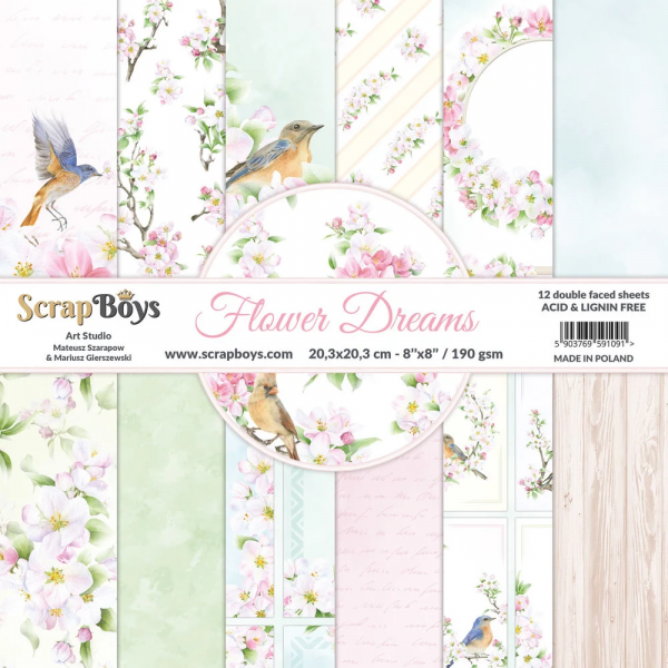 scrapboys-flower-dreams-8×8-inch-paper-pad-fldr-10